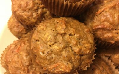 Carrot Apple Walnut Muffins/No Sugar, Non-Gluten